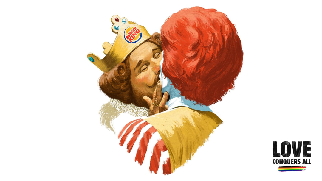 汉堡王强吻麦当劳，地表最强的碰瓷营销