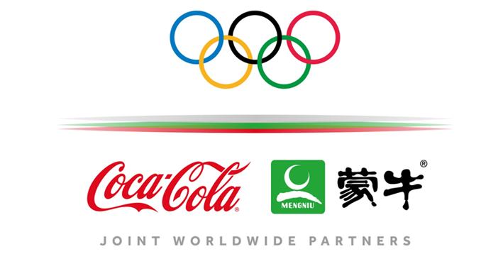 可口可乐伙伴蒙牛成国际奥委会联合顶级赞助商，合约至2032年